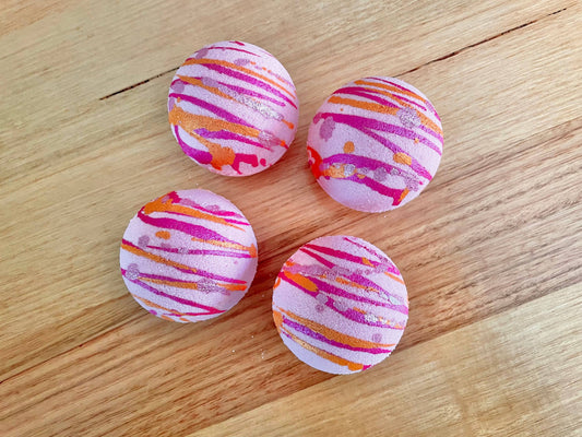 Handmade Peach Goat Milk Bath Bomb