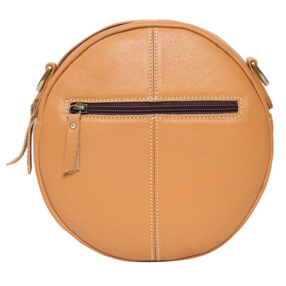 Tooling Leather Round Cowhide Bag - AB08 - Jamaica