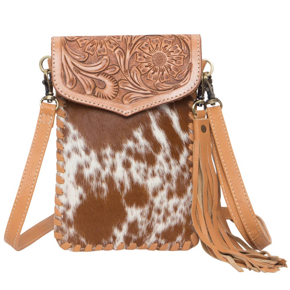 Tooling Leather Cowhide Phone Bag - AB10 - Tole