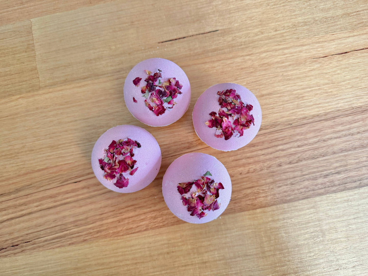 Handmade Rose Geranium Goat Milk Bath Bomb