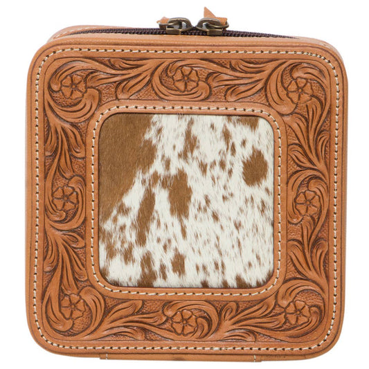 Tooling Cowhide Jewellery Box - JB2