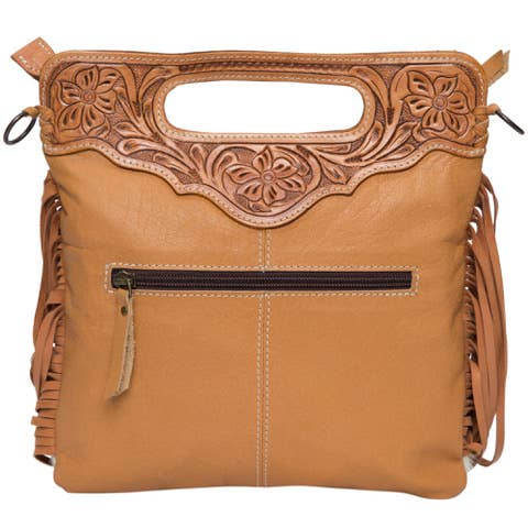 Tooling Leather Sling Cowhide Bag - AB04 - Cali