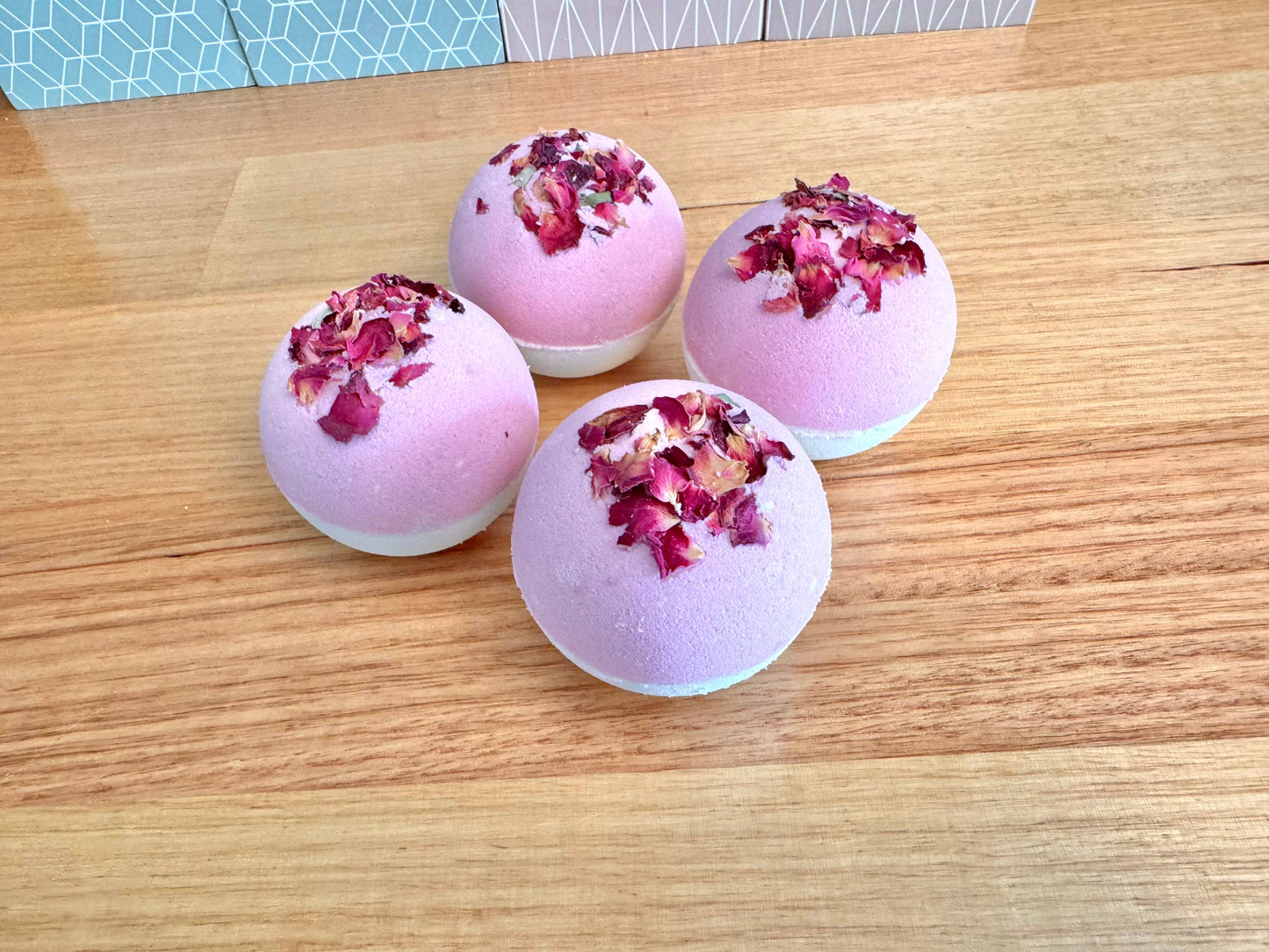 Handmade Rose Geranium Goat Milk Bath Bomb