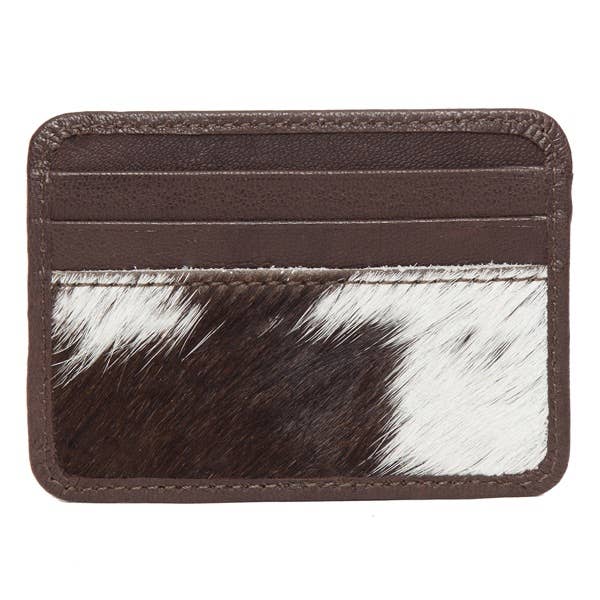 Cowhide Card Holder with ID Pocket