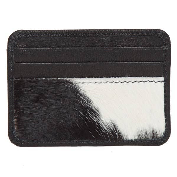 Cowhide Card Holder with ID Pocket