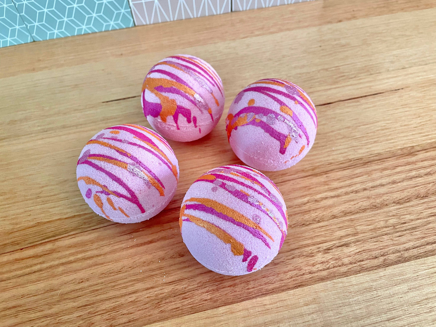 Handmade Peach Goat Milk Bath Bomb