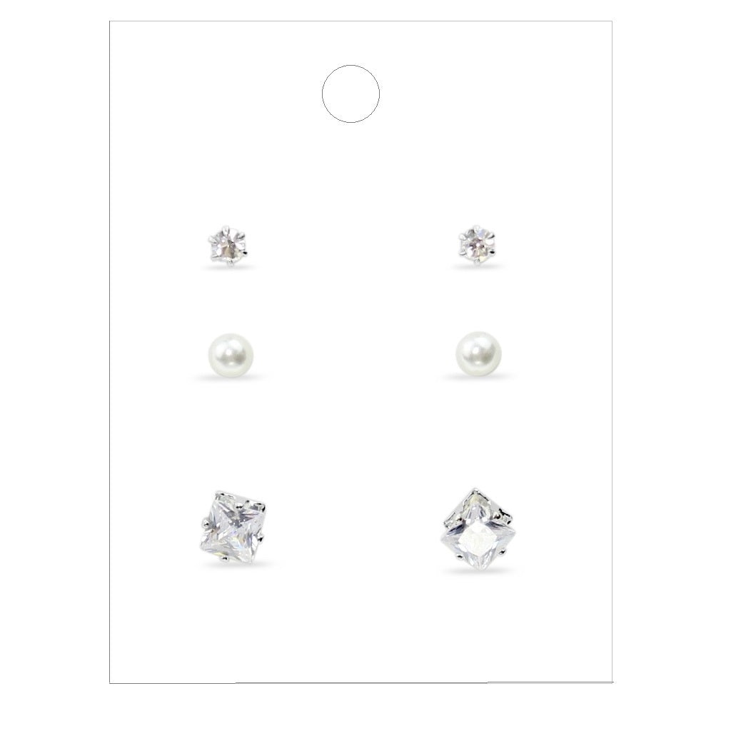 3 Set Stud Earrings