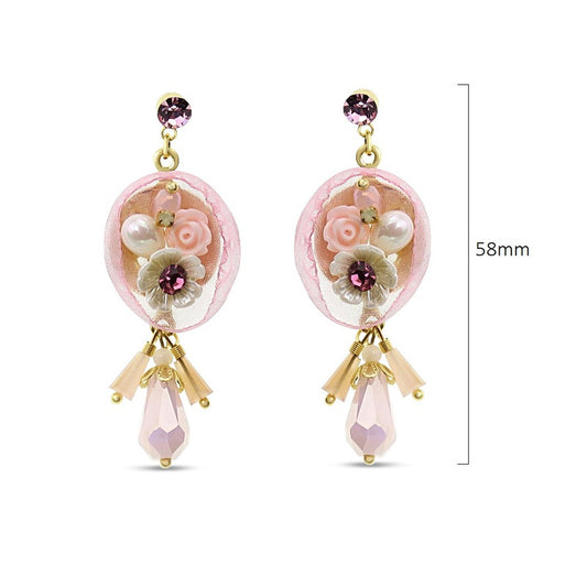 Pearl/Crystal Drop Earrings