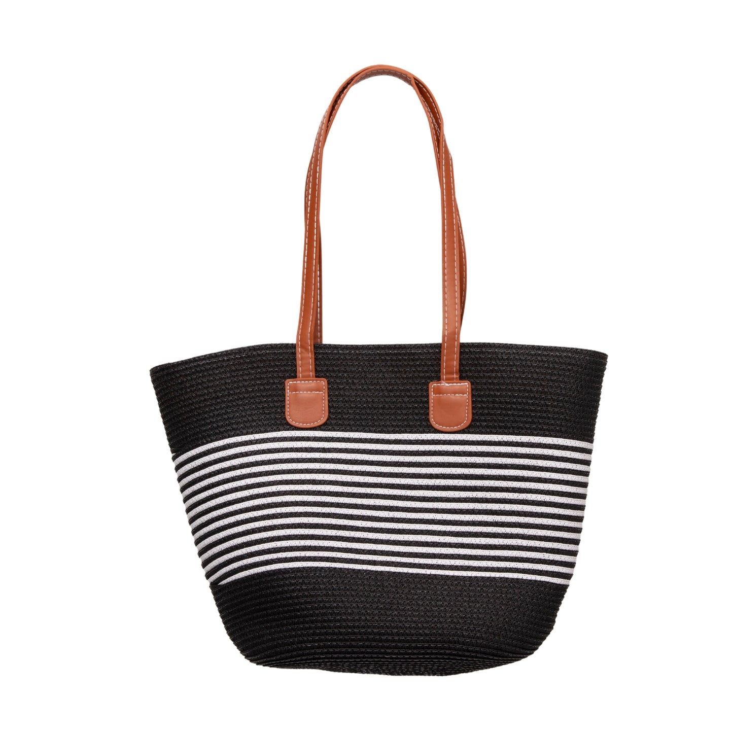 Weave Tote Bag - Black/White