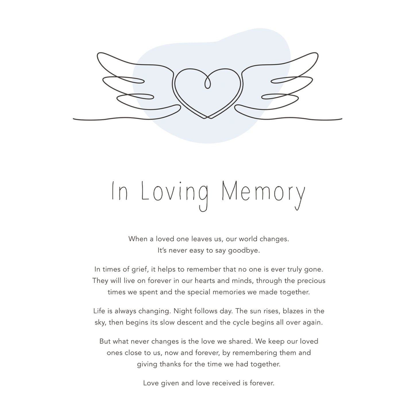 Gift of Words - In Loving Memory