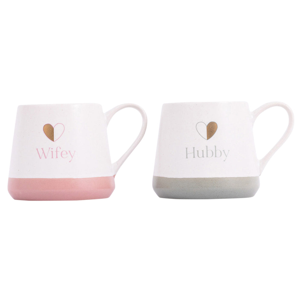 Wedding Wifey & Hubby Mug Set