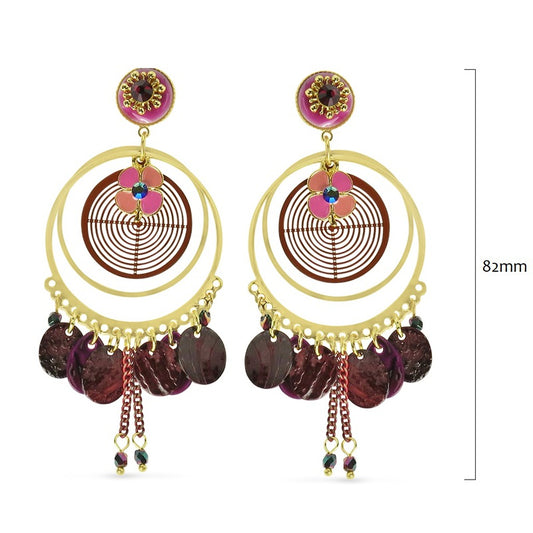 Enamel with Crystals Earrings