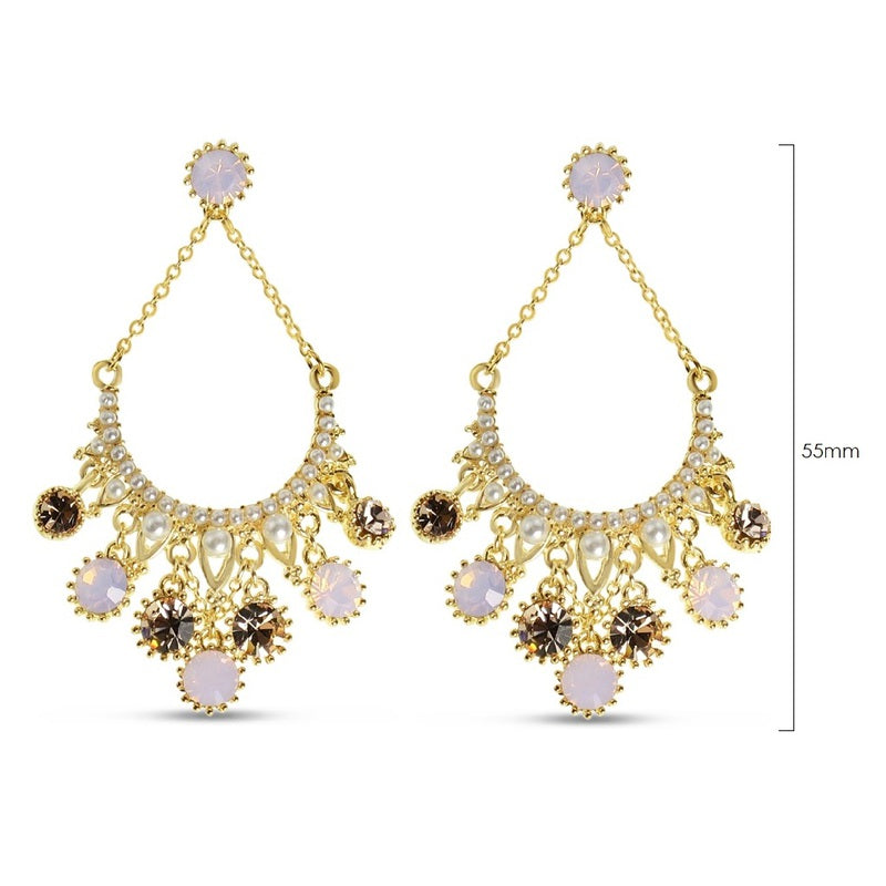 Crystal Chandelier Style Drop Earrings