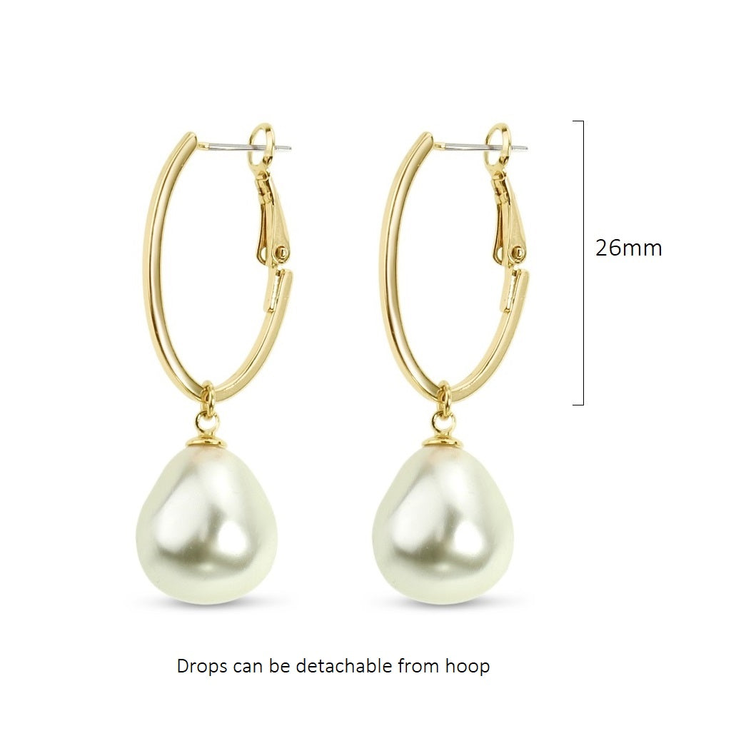 Oval Shape Drop Earrings