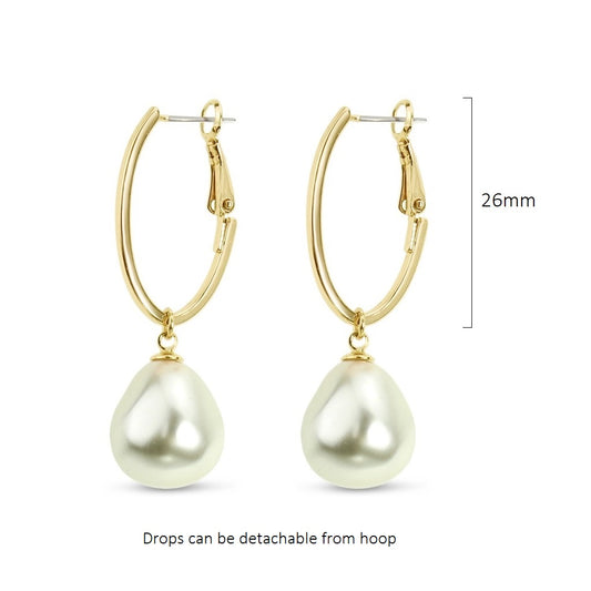 Oval Shape Drop Earrings