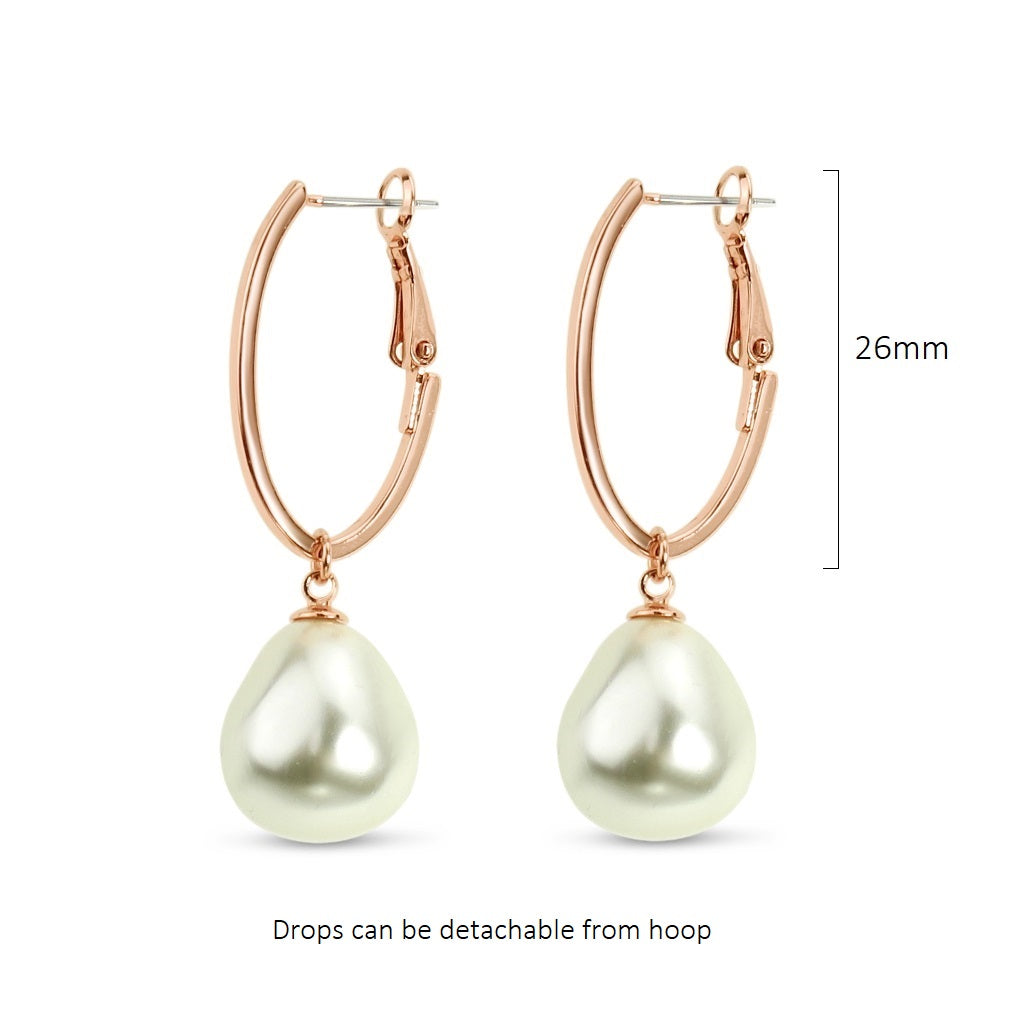 Oval Shape Drop Earrings