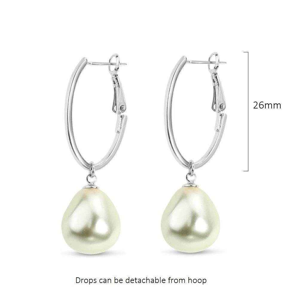 Oval Shape Drop Earrings