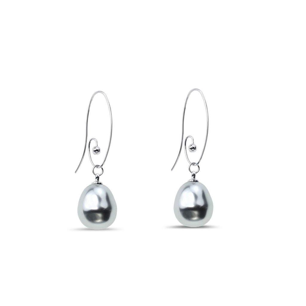 Glass Baroque Pearl Drop Earrings