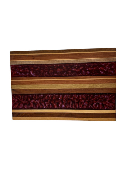 Wooden Resin Cutting Board Red