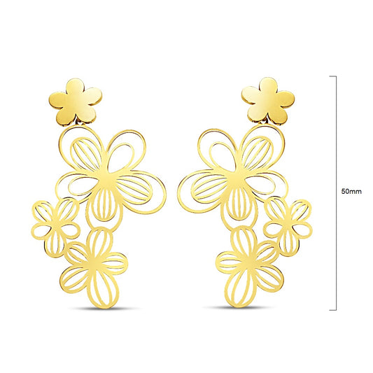 Filigree Flower Drop Earrings