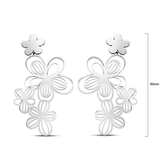 Filigree Flower Drop Earrings