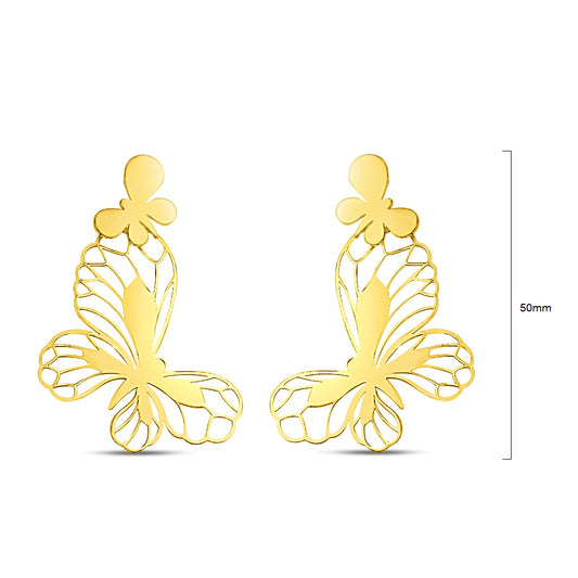 Filigree Butterfly Drop Earrings