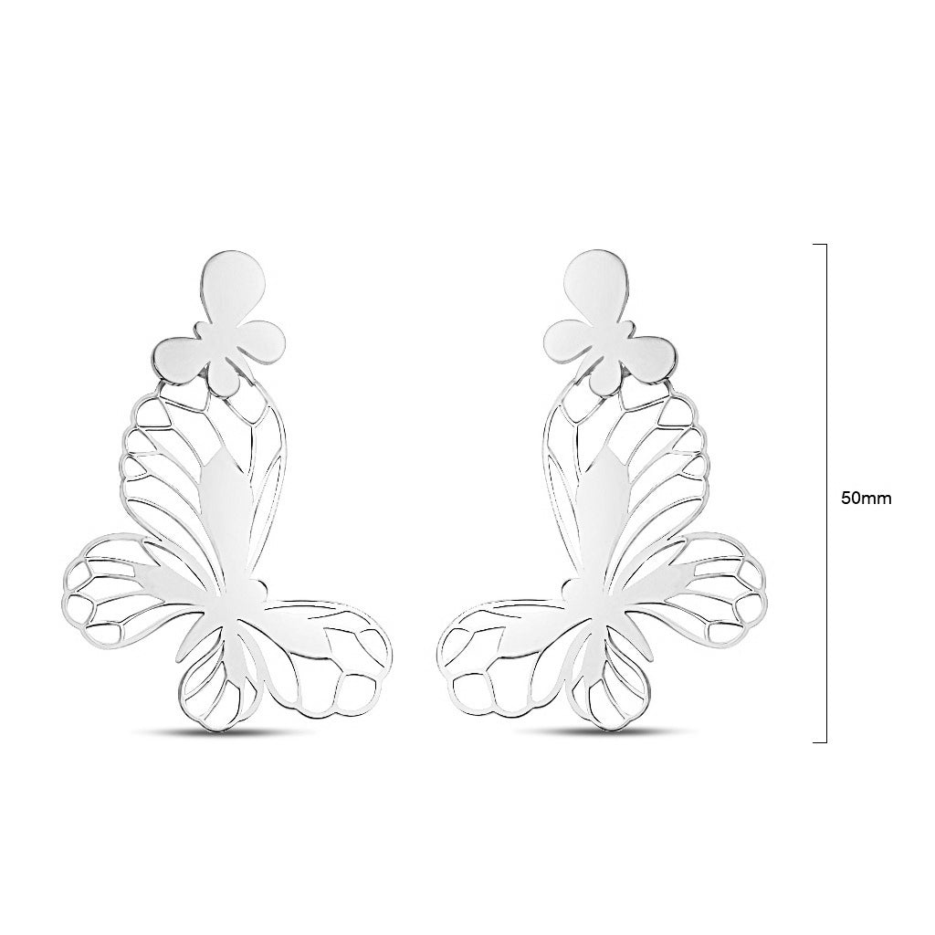 Filigree Butterfly Drop Earrings