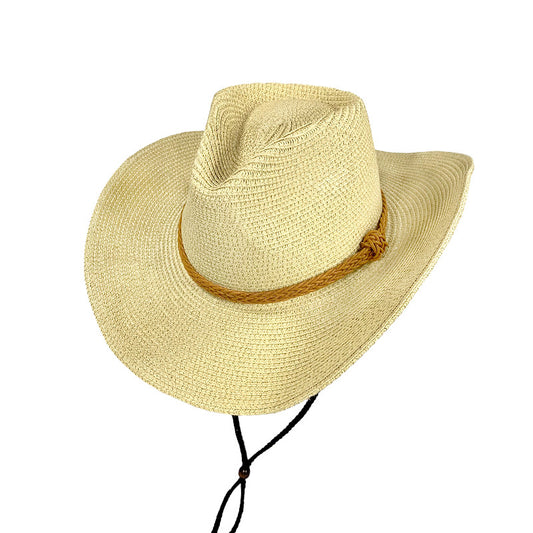 Cowboy Hat with Chin Fabric Band