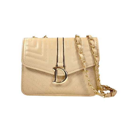 Front Flap Bag with Chain Strap