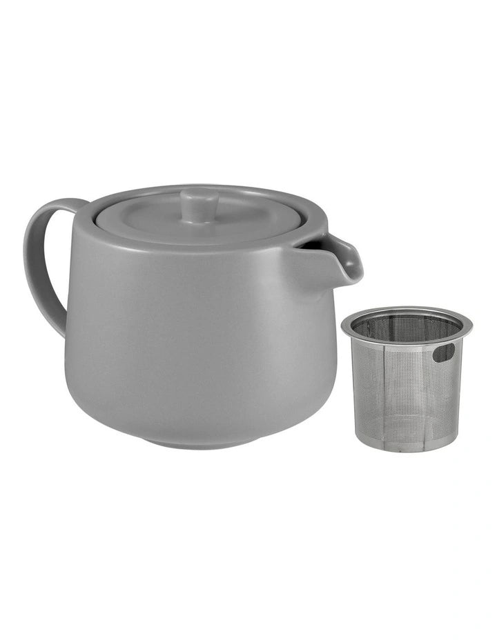 Cafe Life Teapot With Infuser 500ML Grey Gift Boxed