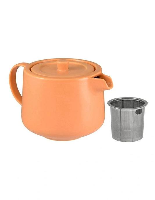 Cafe Life Teapot With Infuser 500ML Apricot Gift Boxed