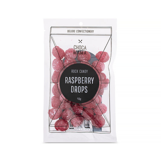 Chocamama Rock Candy Raspberry Drops 150g