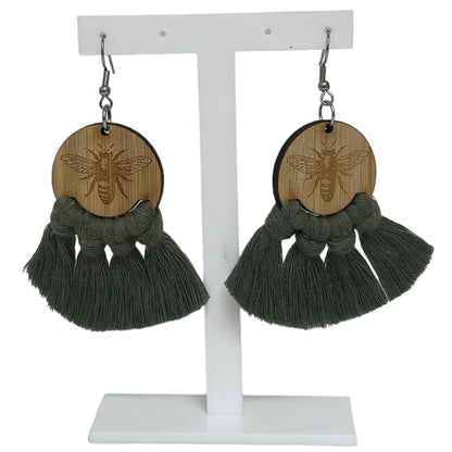 Macrame Bee Earrings - Assorted