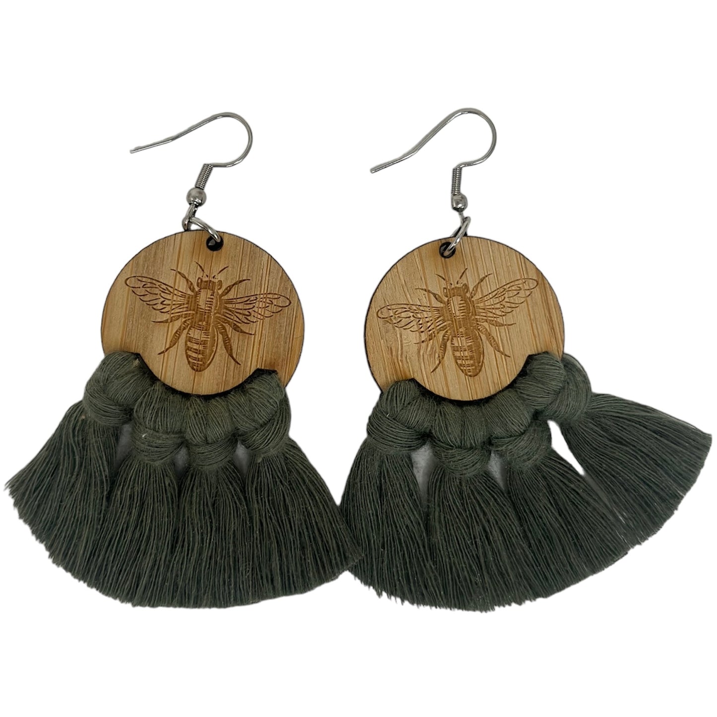 Macrame Bee Earrings - Assorted