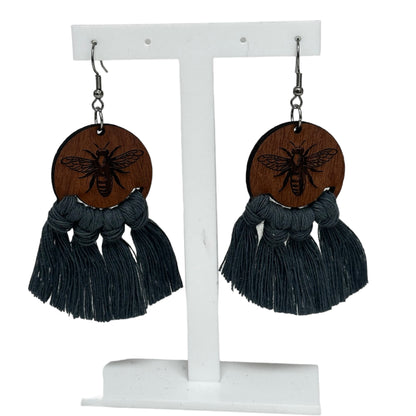 Macrame Bee Earrings - Assorted