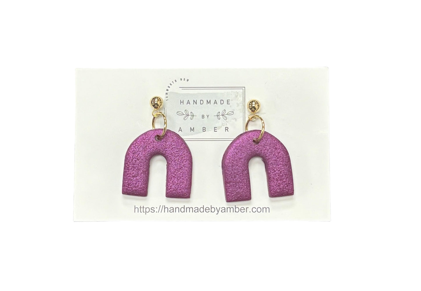 Purple Sparkle - Drop Earrings