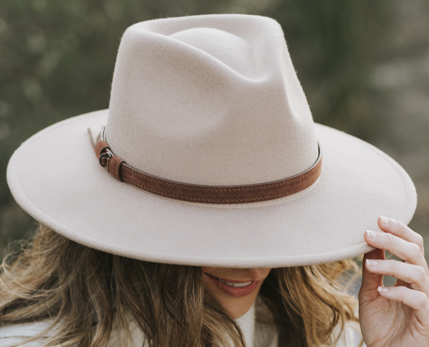 Rhiannon Panama Light Tan Wool Hat