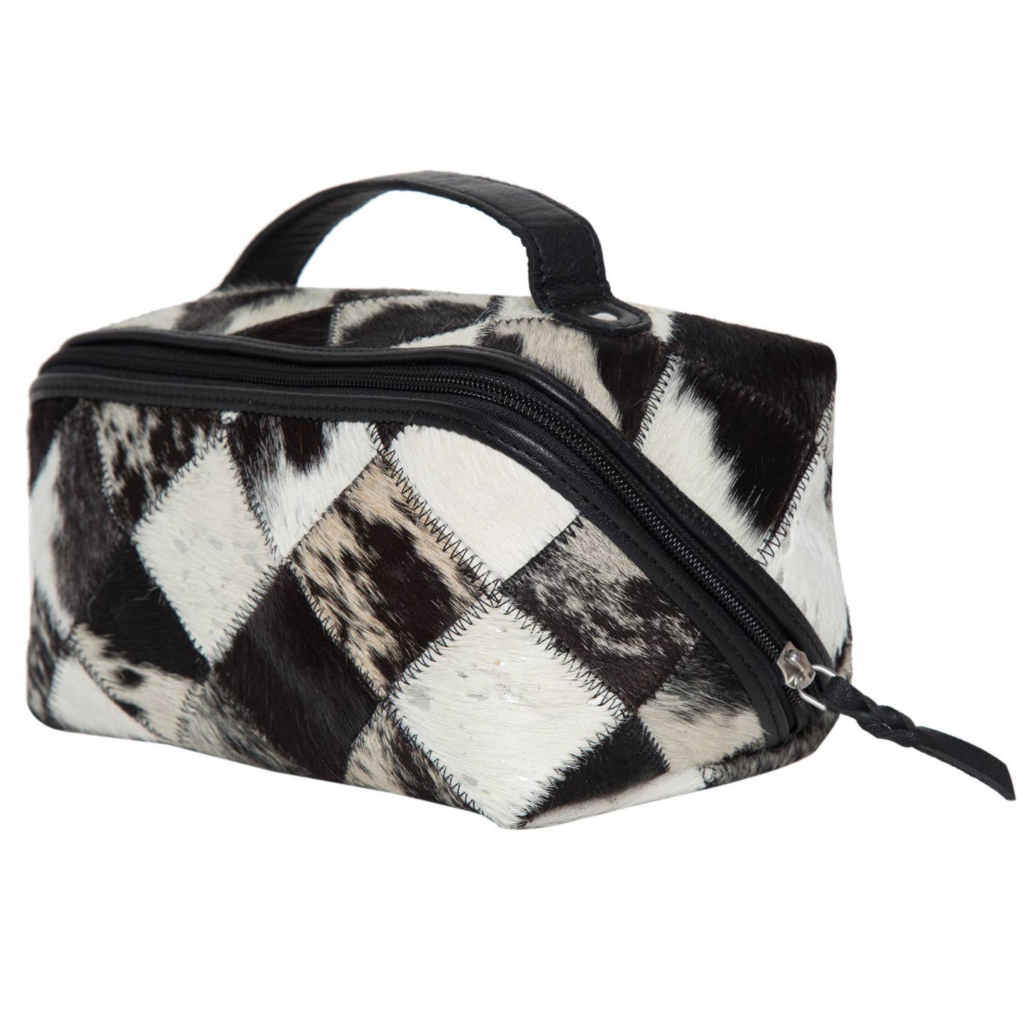 Patchwork Cowhide and Tooling Lthr Cosmetics Bag – AT64