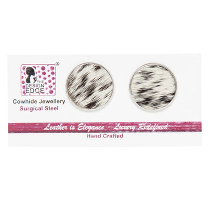 Nairobi - Studs - Cowhide Jewellery 16MM Surgical Steel