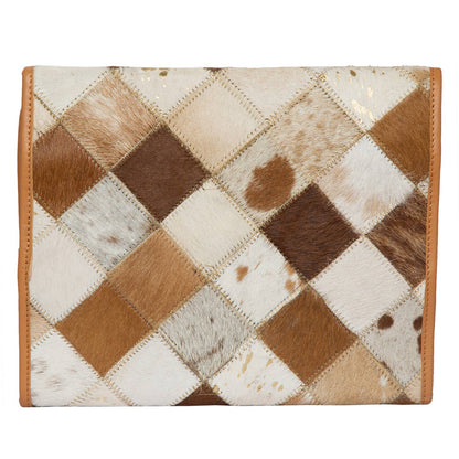 Patchwork Cowhide and Tooling Lthr Makeup Bag – AT65