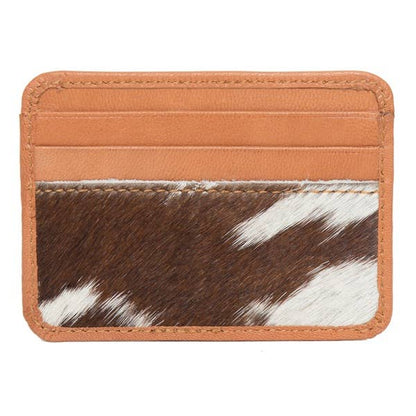 Cowhide Card Holder with ID Pocket