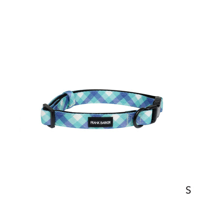 Teal Gingham Collar - S