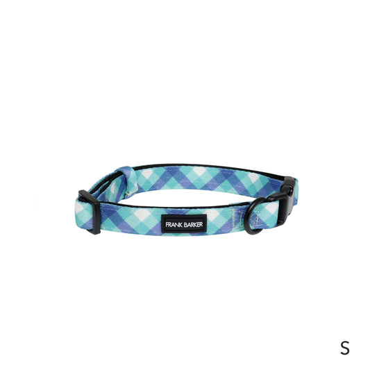 Teal Gingham Collar - S