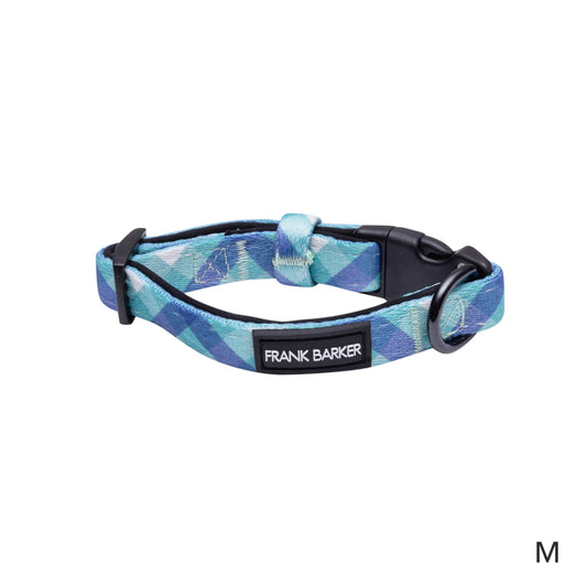 Teal Gingham Collar - M