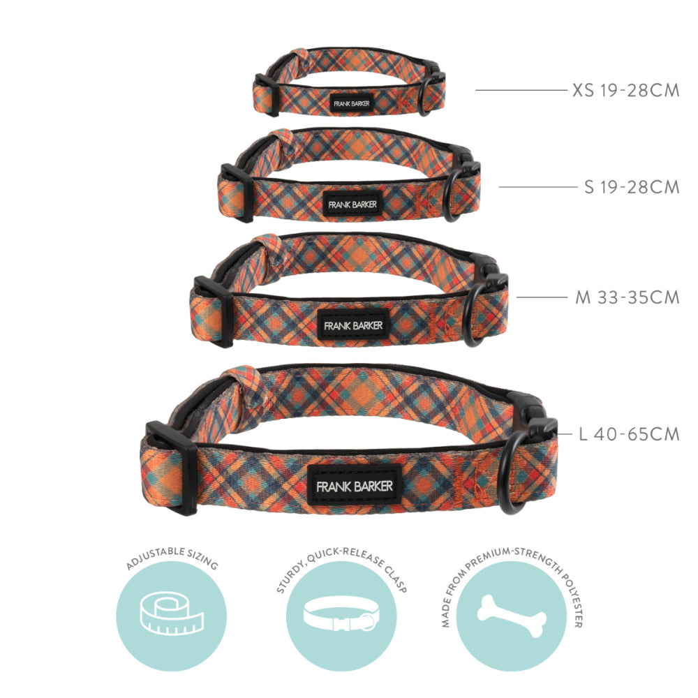 Orange Plaid Collar - M