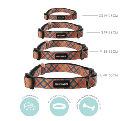 Orange Plaid Collar - M