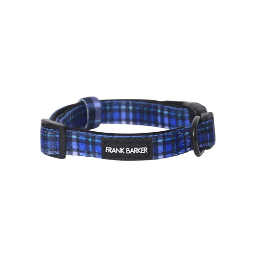 Blue Plaid Collar - L