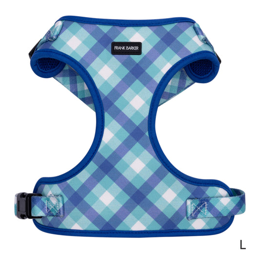 Teal Gingham Harness - L