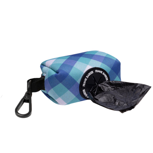 Teal Gingham Poop Bag