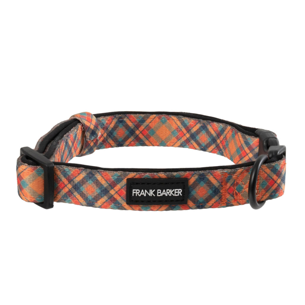 Orange Plaid Collar - L